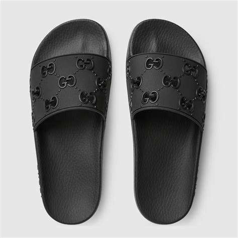 slides gucci women's|all black Gucci slides women's.